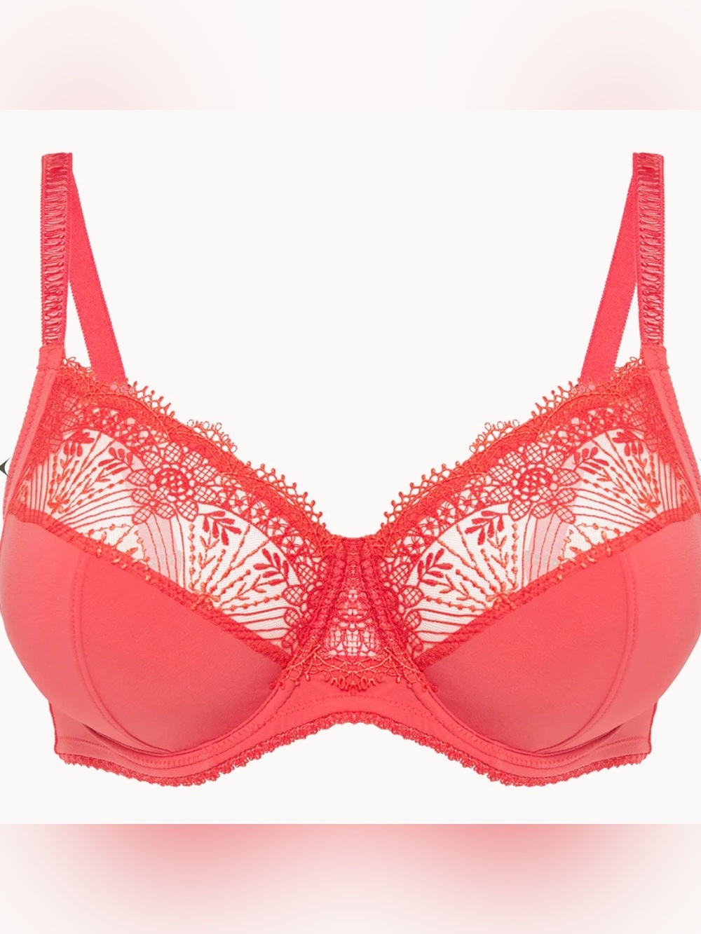 Simone Perele Allure Coral Lace Underwire Bra with Floral Embroidery 36D NWT